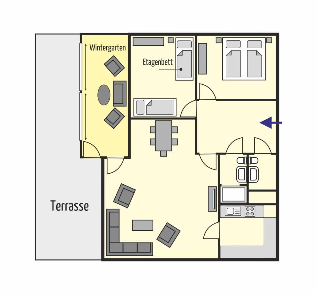 Bungalow Windsbraut Norddeich  Esterno foto